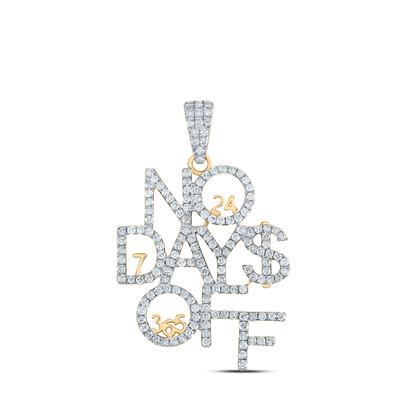 No Days Off Pendant 10kyg 2.00cttw