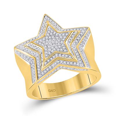 10kyg 7/8cttw Diamond Star Ring