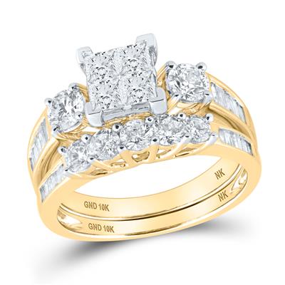 10kt Gold 2.00cttw Diamond Bridal Set